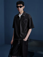 Men's Polo Shirt with Contrast Stitching
